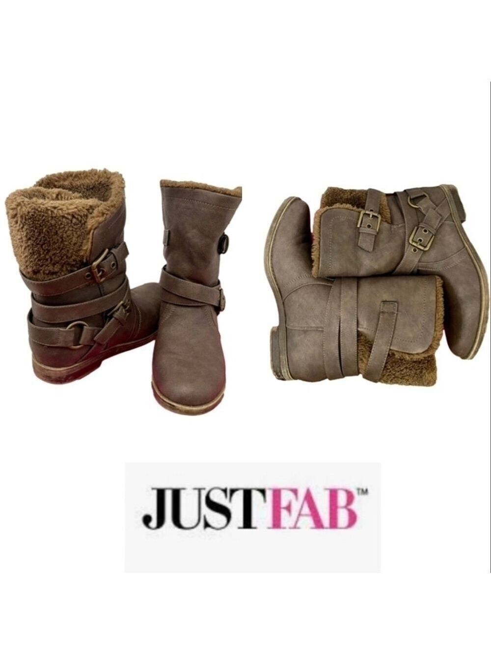 JustFab Isidra faux leather booties